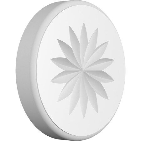 Ekena Millwork Standard Grayson Flower Rosette With Rounded Edge, 6"W x 6"H x 1"P ROSP060X060X100GRY11